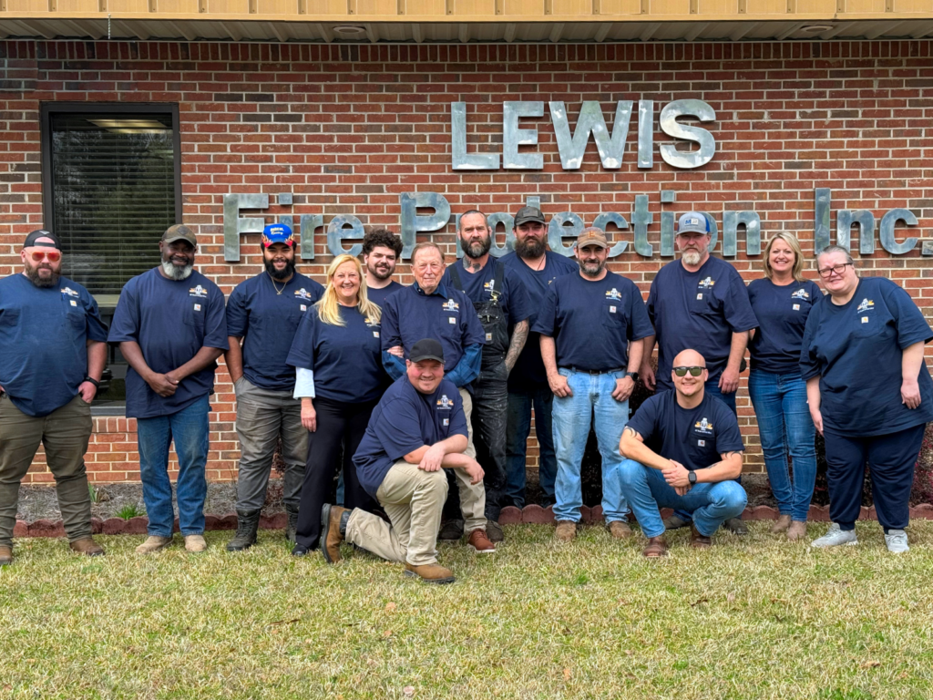 A group photo of the Lewis Fire Protection staff.